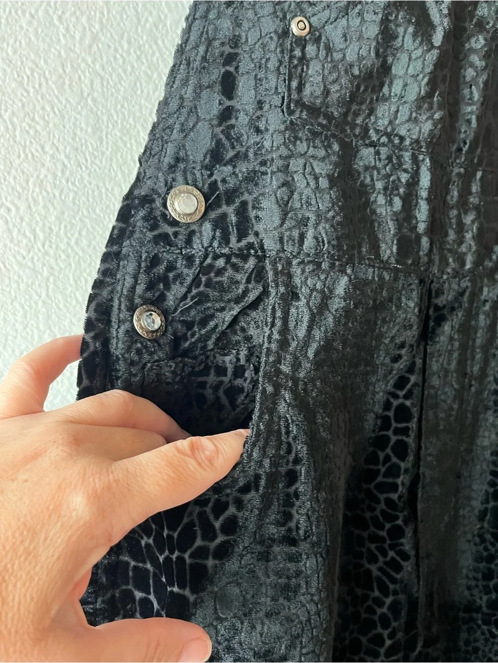 Girls Rachel's Kids Black Animal Print Velour Overalls - Size 10
